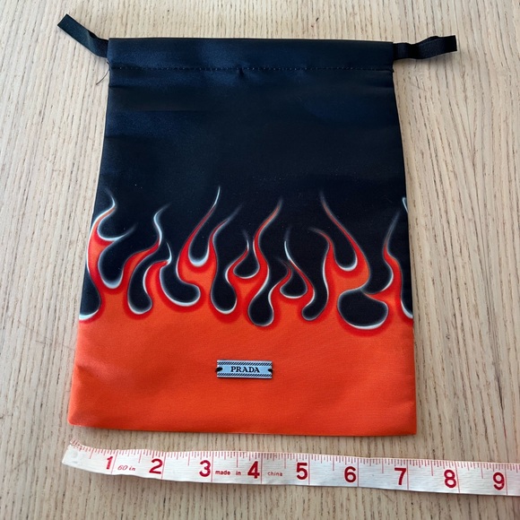 Prada Flame Orange and Black Drawstring Dustbag New - Picture 4 of 6